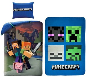 Minecraft Set pilotă și pătură polară Steve and Alex