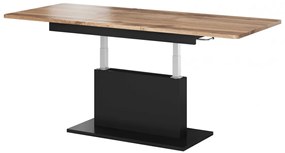 Masa extensibila Busetti stejar wotan/negru mat L126-167 cm