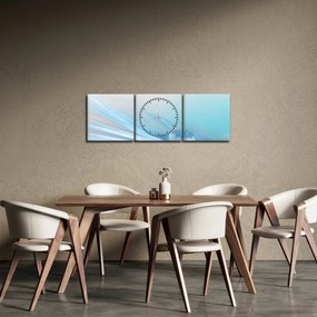 Tablou - Picătură albastră (cu ceas) (90x30 cm)