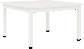 vidaXL Masă de cafea Alb 60 x 60 x 36 cm Lemn de pin masiv