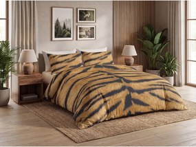 Lenjerie de pat din bumbac TIGER SKIN maro Dimensiune lenjerie de pat: 60 x 70 cm | 140 x 200 cm