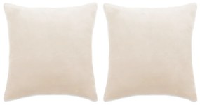 Set perne decorative, 2 buc., ivoar, 45x45 cm, textil 2, Off white, 45 x 45 cm