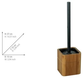 WENKO 26104100 - Perie WC SERRO 10x37 cm maro/negru