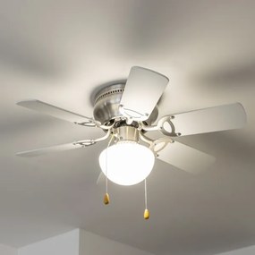 Ventilator de tavan ZEVENTI GALDANA 1xE27/60W/230V gri/alb