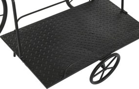 Stand decorativ cu 1 raft si un cosulet ,din metal și lemn, aspect natur, "Vintage Bicycle"