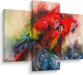 Tablou - Papagali roșii ara (90x60 cm)