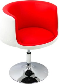 RESIGILAT - Scaun de bar din piele sintetica si cadru metalic ABS 113 rosu