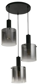 Lustra moderna cu 3 pendule Sweden negru, fumuriu