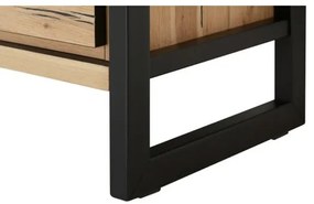 Pantofar Cu 4 Usi Si 2 Sertare Reno, Furnir Din Lemn Masiv, Smoked Oak,108 Cm