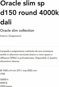 Lustra LED XXL suspendata Oracle slim sp d150 round 4000k dali negru