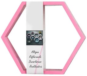 Raft Hexagonal din PVC 20x25 cm Roz