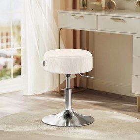 Scaun reglabil pe înălțime AURA pentru măsuța de toaletă, Ø35cm, crem Vasagle