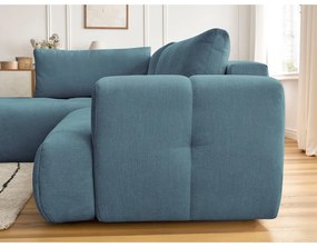 Colțar albastru extensibil/cu spațiu de depozitare (cu colț pe partea stângă/în formă de ”L”) Fuji – Bobochic Paris