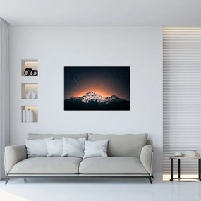 Tablou cu cerul nocturn cu munți (90x60 cm)