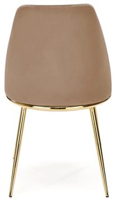 Scaun tapitat K460 – Bej/Gold