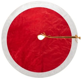 Covoras pentru bradul de Craciun RED VELVET 90 cm, rosu