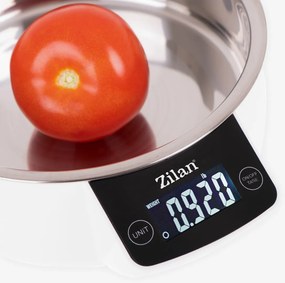 Cantar alimentar Zilan ZLN2977 Alb, ecran digital, bol de 900ml, capacitate maxima de 5 kg
