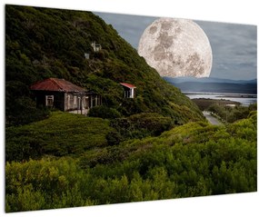Tablou - peisaj cu luna (90x60 cm)