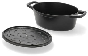 Oală cu capac din fontă 3,8 l adecvată pentru plita cu inducție – Holm