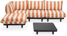 Set de grădină Paletti Large cu masă, culori multiple - Fatboy Culoare: portocaliu-crem cu dungi (stânga)