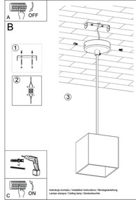 Lustră pe cablu QUAD 1 1xGU10/40W/230V gri