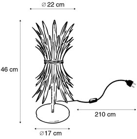 Lampă de masă Art Deco aurie - Wesley