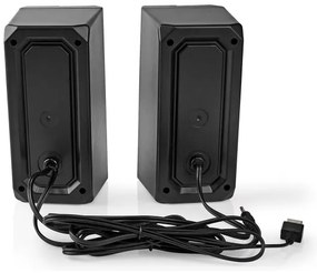Nedis GSPR31020BK - Set 2x boxe RGB LED gaming 18W/5V