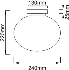 Open Design OR81145 - Plafonieră PALLA, 1xE14/8W/230V, Ø 24 cm, crom lucios