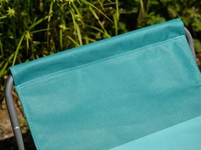 Set de 2 sezlonguri pliante pentru plaja SAND, dungi verzi