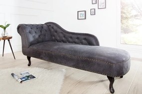 Pat de zi/ Canapea relax clasica stil englezesc Chesterfield gri antic