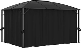 vidaXL Pavilion cu perdele, antracit, 400 x 300 x 265 cm