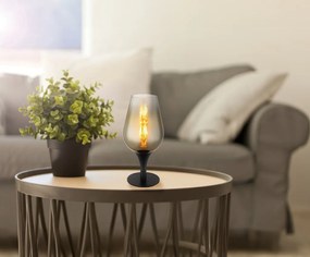 Veioza/Lampa de masa design modern LAVUS negru/auriu