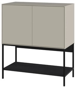 Dulap negru/crem 80x90x40 cm Amira – Marckeric