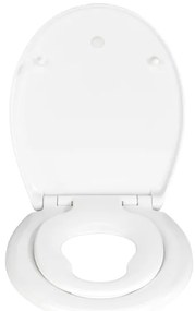 WENKO 22973100-WC Capac WC DELOS, 44,5 x 37,5 cm, alb/argintiu