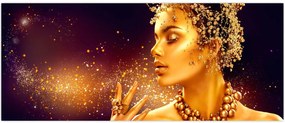 Tablou - Machiaj de aur (120x50 cm)