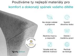 Cearsaf Frotir pentru patut copii cu elastic Caisa 60x120 cm