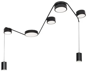 Lustra cu 7 spoturi LED, Negru, Zumaia I