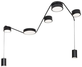 Lustra cu 7 spoturi LED, Negru, Zumaia I
