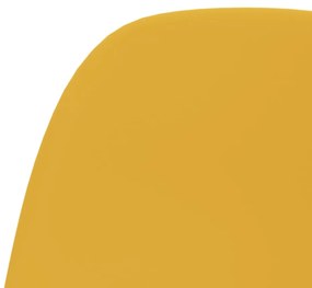 Scaune de bucatarie pivotante, 4 buc., galben mustar, catifea 4, galben mustar