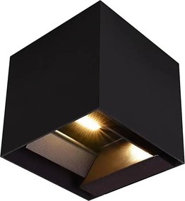 Lampă solară de perete cu senzor LED/9W/3,7V 3000/4000/5000K IP65 2600mAh neagră