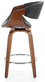 Scaun de bar Scarlet, negru / nuc
