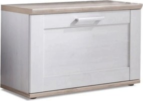 Pantofar PROVENSAL, alb/stejar San Remo, PAL infoliat, 76x38x50 cm