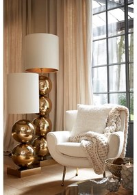 Fotoliu crem cu tapițerie din țesătură bouclé Vinstra – Light &amp; Living