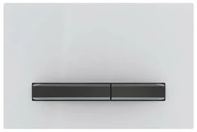 Clapeta de actionare Geberit Sigma50 alb butoane negru mat