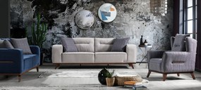 Fotoliu fix tapitat cu stofa Oslo Gri K2, l88xA88xH96 cm