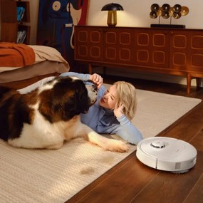 Robot aspirator Roborock Q Revo Max V, 7000Pa, 180 min, 300 m², Dry/Mocro, Wi-Fi, PreciSense® LiDAR + Reactive AI, Asistent vocal, Alb