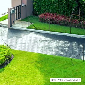 Outsunny Plasă de Împrejmuire din Oțel Plastifiat Verde, Ideală pentru Grădini și Spații Exterioare, 25x1.7m | Aosom Romania