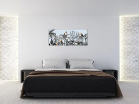 Tablou - Animale în pădurea tropicală (120x50 cm)