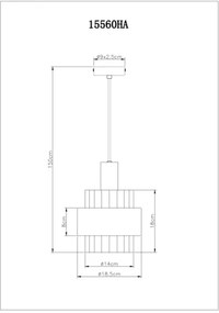 Globo 15560HA - Lustră suspendată pe cablu MILLEY 1xE27/60W/230V