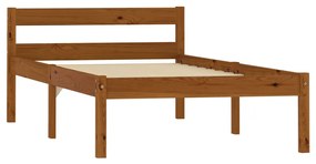 283208 vidaXL Cadru de pat, maro miere, 90 x 200 cm, lemn masiv de pin